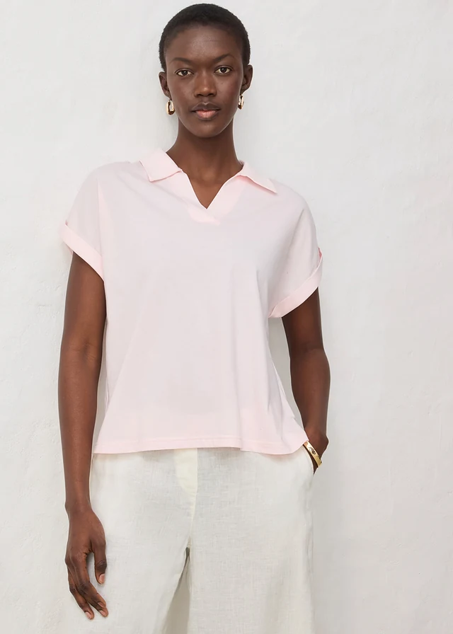 Polo large, Couleur: rose clair