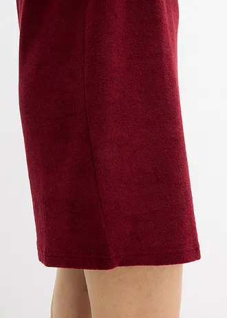 Sukienka T-shirtowa z frotte • czerwony rubinowy • sklep bonprix