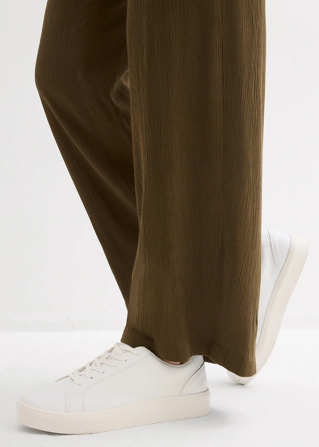 Palazzo broek van pure viscose • donkerolijfgroen • product-page.page-title-suffix