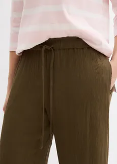 Pantalon palazzo 100% viscose • olive foncé • Boutique bonprix