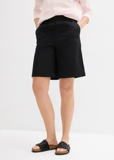 Bermuda effet paper touch en coton extensible • noir • Boutique bonprix