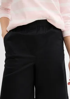 Bermuda effet paper touch en coton extensible • noir • Boutique bonprix