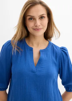 Jurk van mousseline • arctisch blauw • bonprix online shop