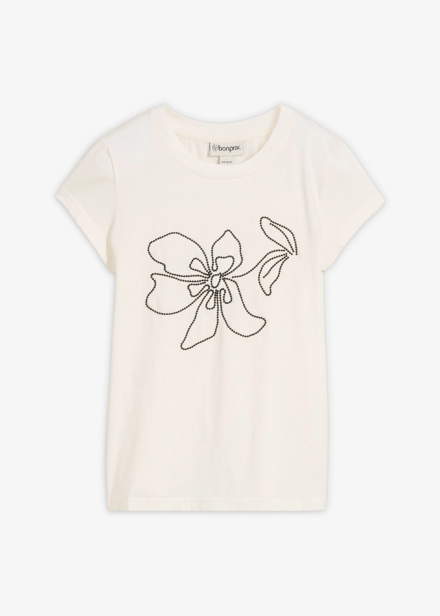 T-shirt z mieszanki bawełny • biel wełny • sklep bonprix