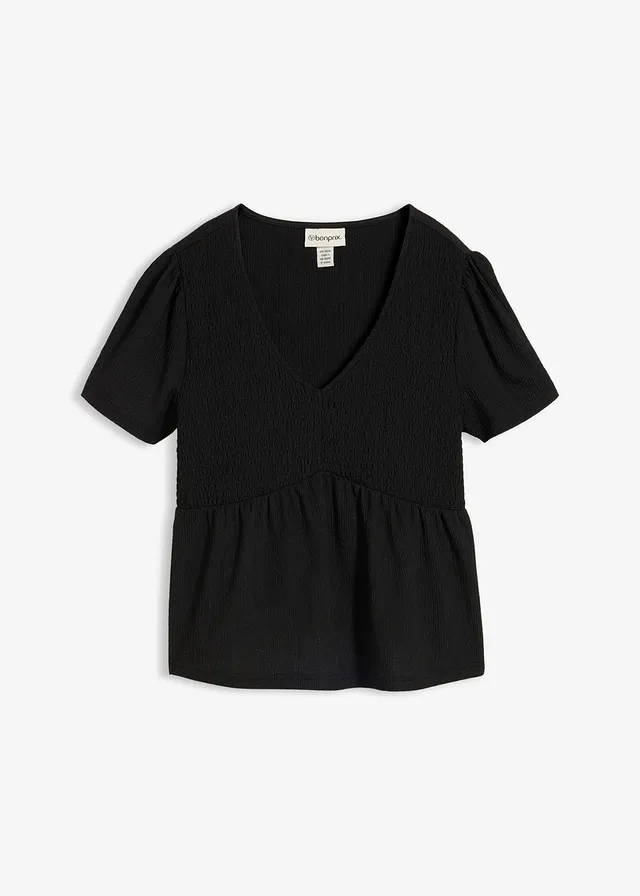 T-shirt en crêpe texturé
