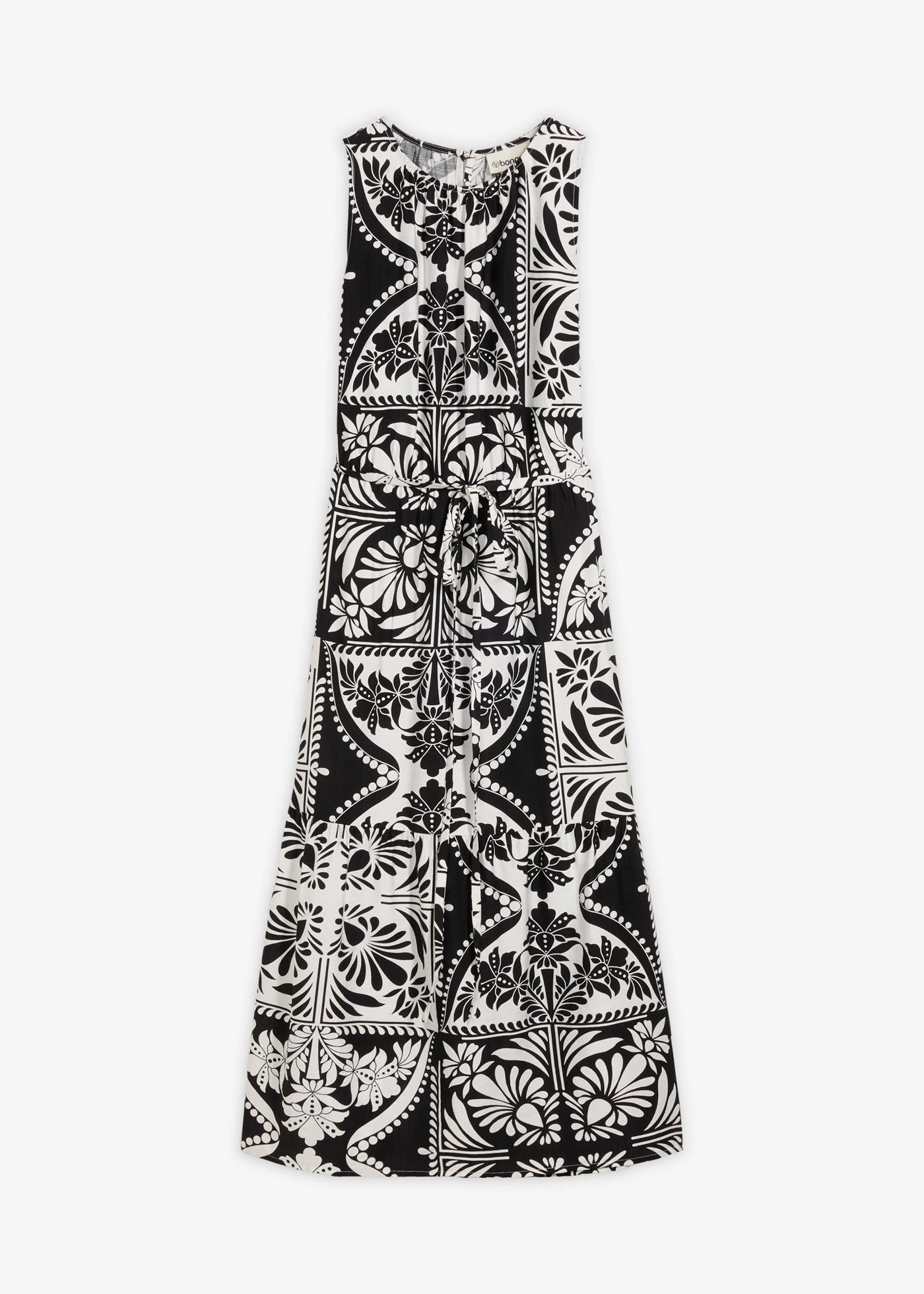 Midi jurk • zwart-wolwit met print • bonprix online shop