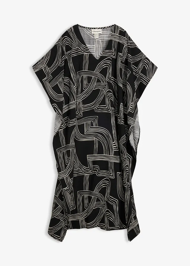 Kaftan jurk van een viscose-mix