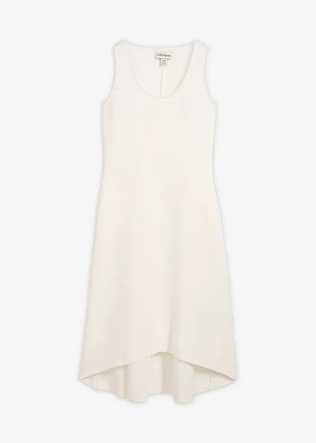 Rochie din jerse din mix fluid cu viscoză • ecru • magazin bonprix