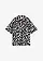 Chemisier en viscose fluide, Couleur: noir/blanc graphique