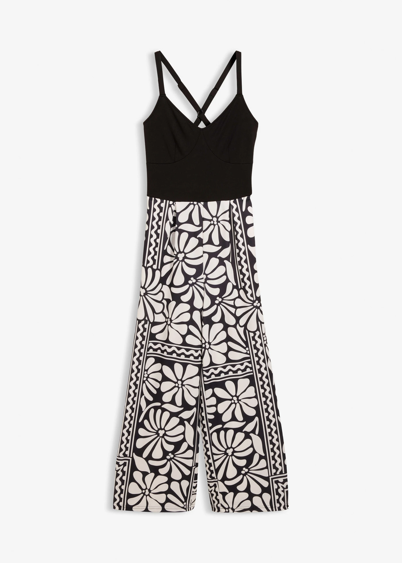 Jersey jumpsuit • zwart met print • bonprix online shop