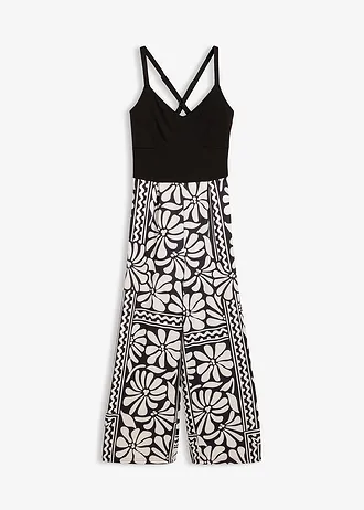 Jersey jumpsuit • zwart met print • bonprix online shop