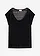 T-shirt doux en viscose extensible, Couleur: noir