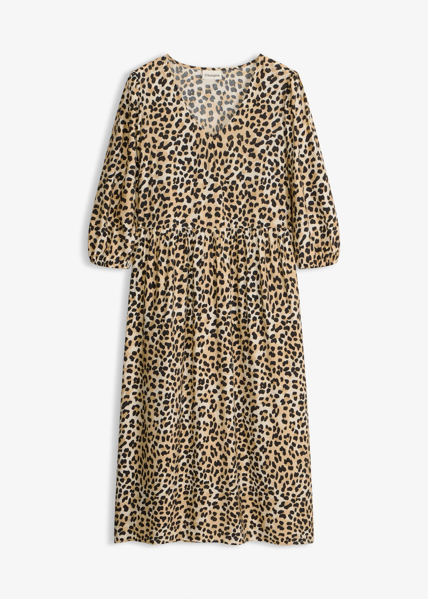 Robe-tunique fluide en viscose majoritaire • beige léopard • Boutique bonprix