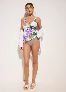 Tankini (2-dlg. set) met V-halslijn • porseleinwit • bonprix online shop