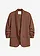 Blazer met plooitjes, Kleur: bruin