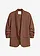 Blazer à manches froncées, Couleur: marron