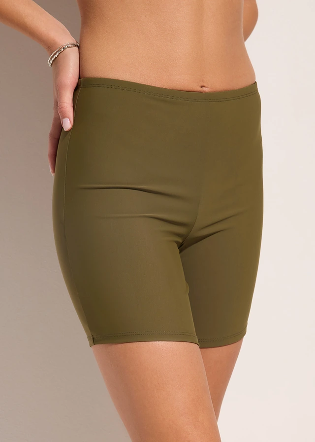 Licht corrigerend bikinibroekje, biker style, Kleur: donkerolijfgroen