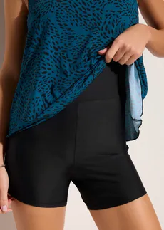 Costum de baie cu pantalon scurt • petrol/negru cu puncte • magazin bonprix