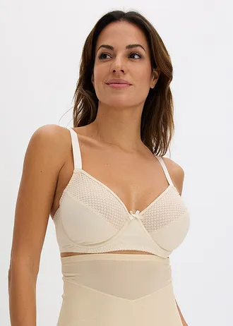 Sutien minimizer cu mesh • bej nisipiu • magazin bonprix