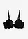 Soutien-gorge à coques en matière brillante, Couleur: noir