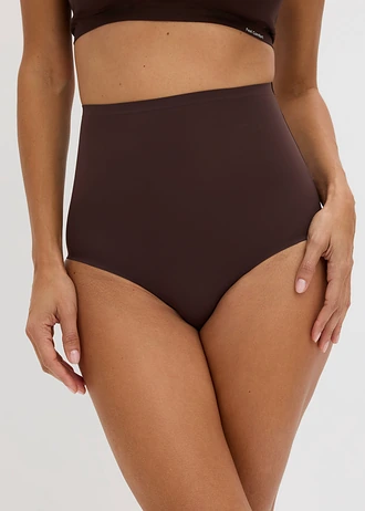 Lot de 3 culottes sculptantes, maintien modéré • marron foncé + beige sable + noir • Boutique bonprix