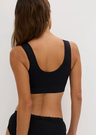 Lot de 2 brassières sans couture Feel Comfort • noir • Boutique bonprix