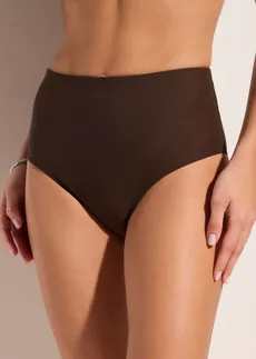 Bas de bikini sculptant taille haute, maintien léger • marron foncé • Boutique bonprix