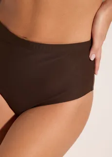 High Waist bikini alsó enyhe formáló hatással • sötétbarna • bonprix áruház