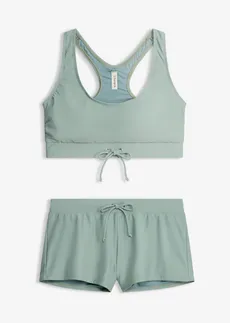 Bikini brassière et shorty (ens. 2 pces), Couleur: gris vert