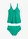 Tankini met vetersluiting (2-dlg. set), Kleur: turkoois