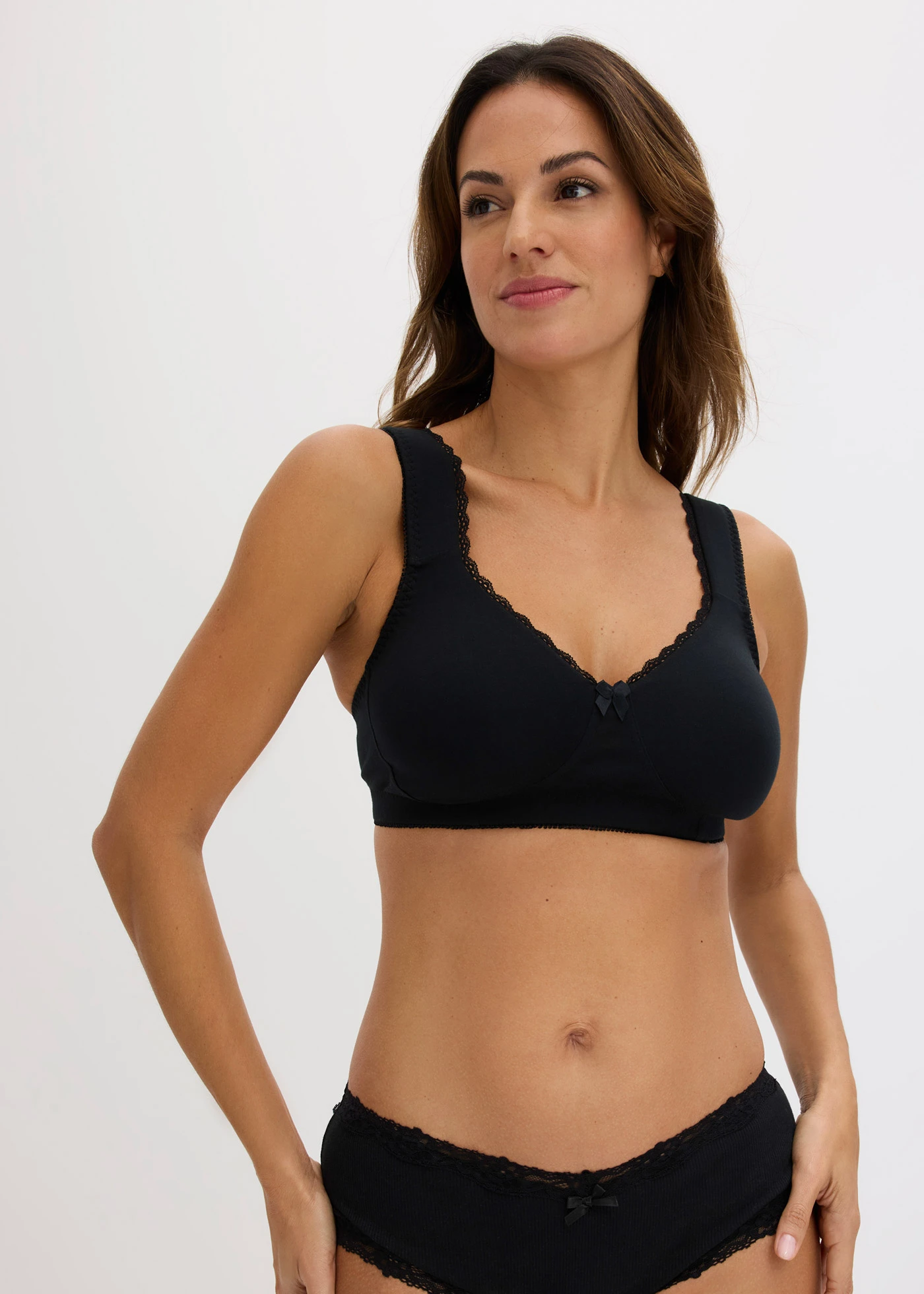 Minimizer T-shirt bh zonder beugels met biologisch katoen (set van 2) • 2x zwart • bonprix online shop