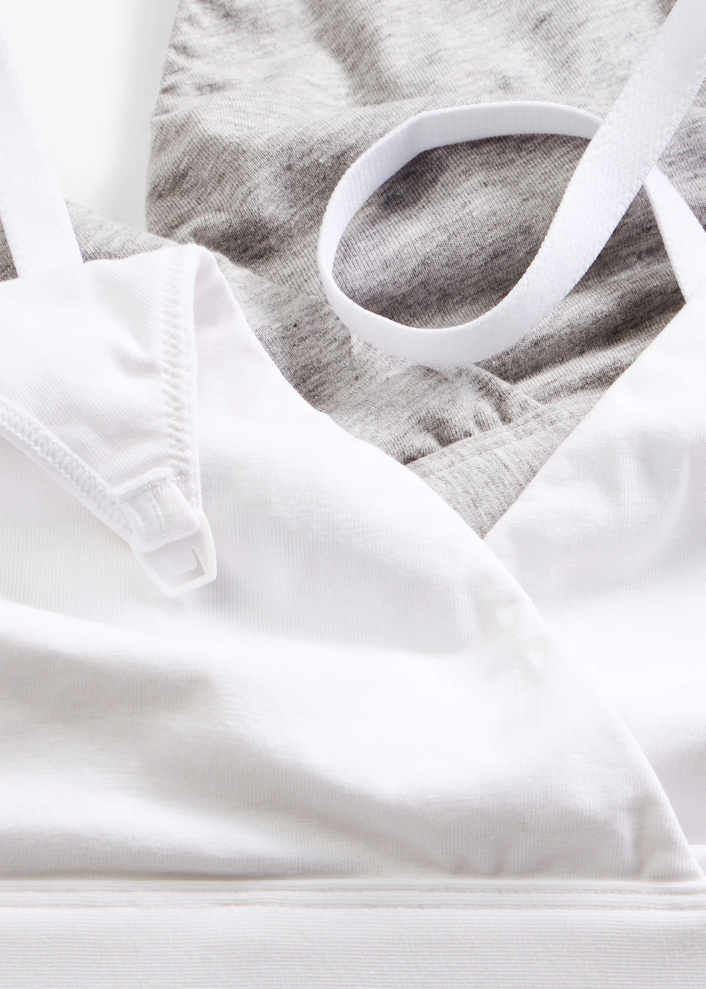 Materská podprsenka bez kostíc, s bio bavlnou (2 ks) • svetlosivá melírovaná/biela • obchod bonprix