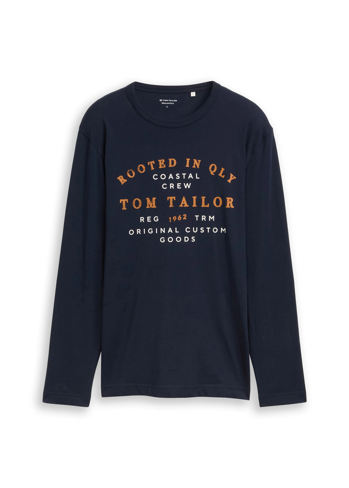 T-shirt manches longues Tom Tailor • bleu foncé imprimé • product-page.page-title-suffix