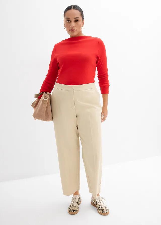 Pantalon chino en twill de coton, Couleur: sable clair
