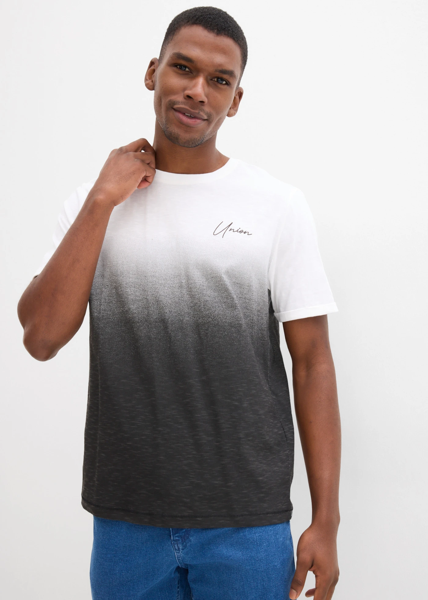 Tricou (set/ 2 buc.) din bumbac 100% • bleumarin+negru • magazin bonprix