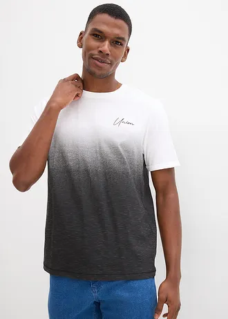 Lot de 2 T-shirts 100% coton • bleu foncé+noir • Boutique bonprix