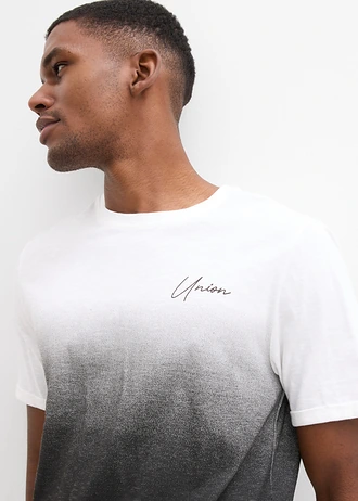 T-shirt (2 szt.) z czystej bawełny • granatowo-biały+czarno-biały • sklep bonprix