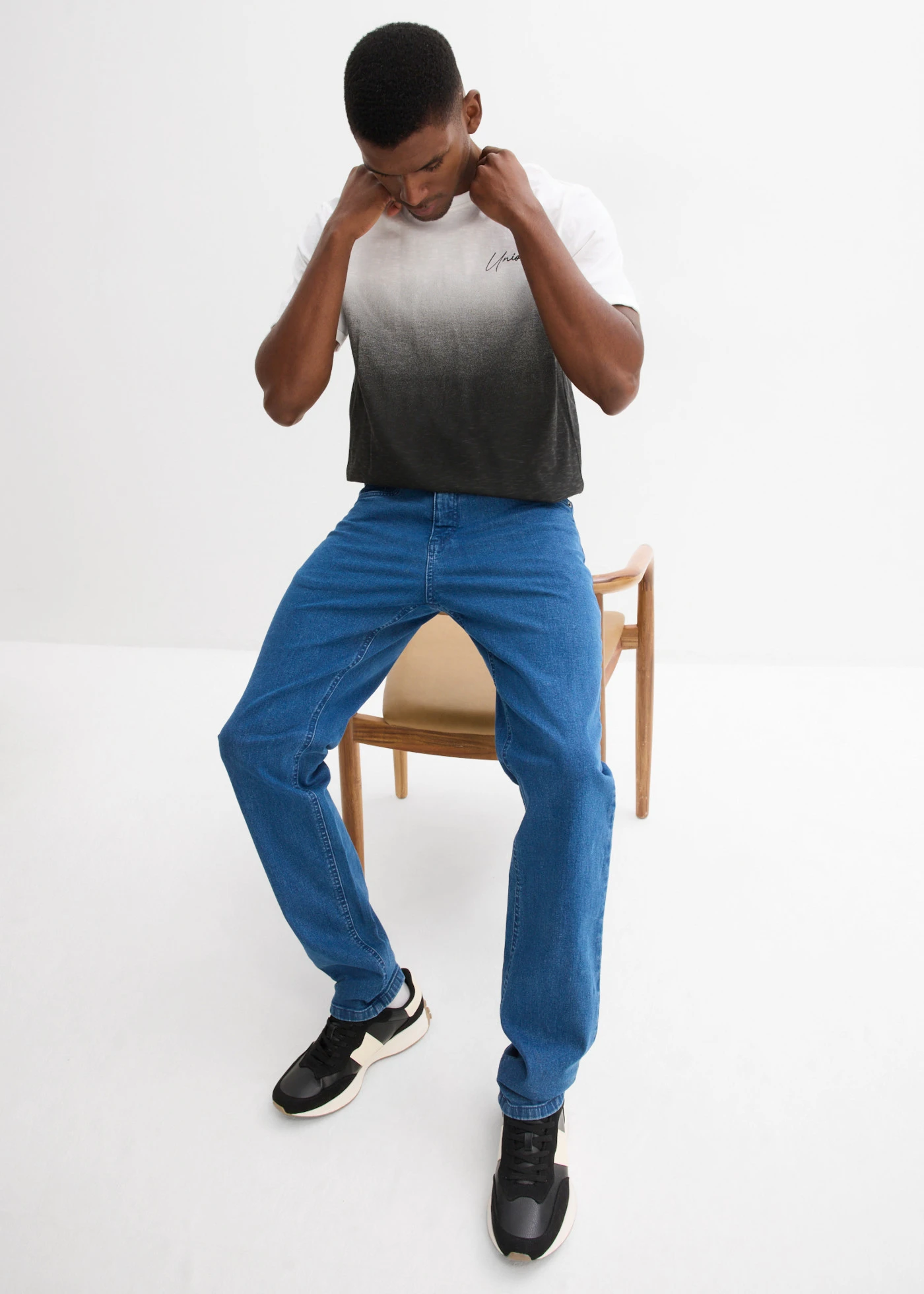 Tričko (2-dielne balenie) z čistej bavlny • tmavomodrá/čierna • obchod bonprix