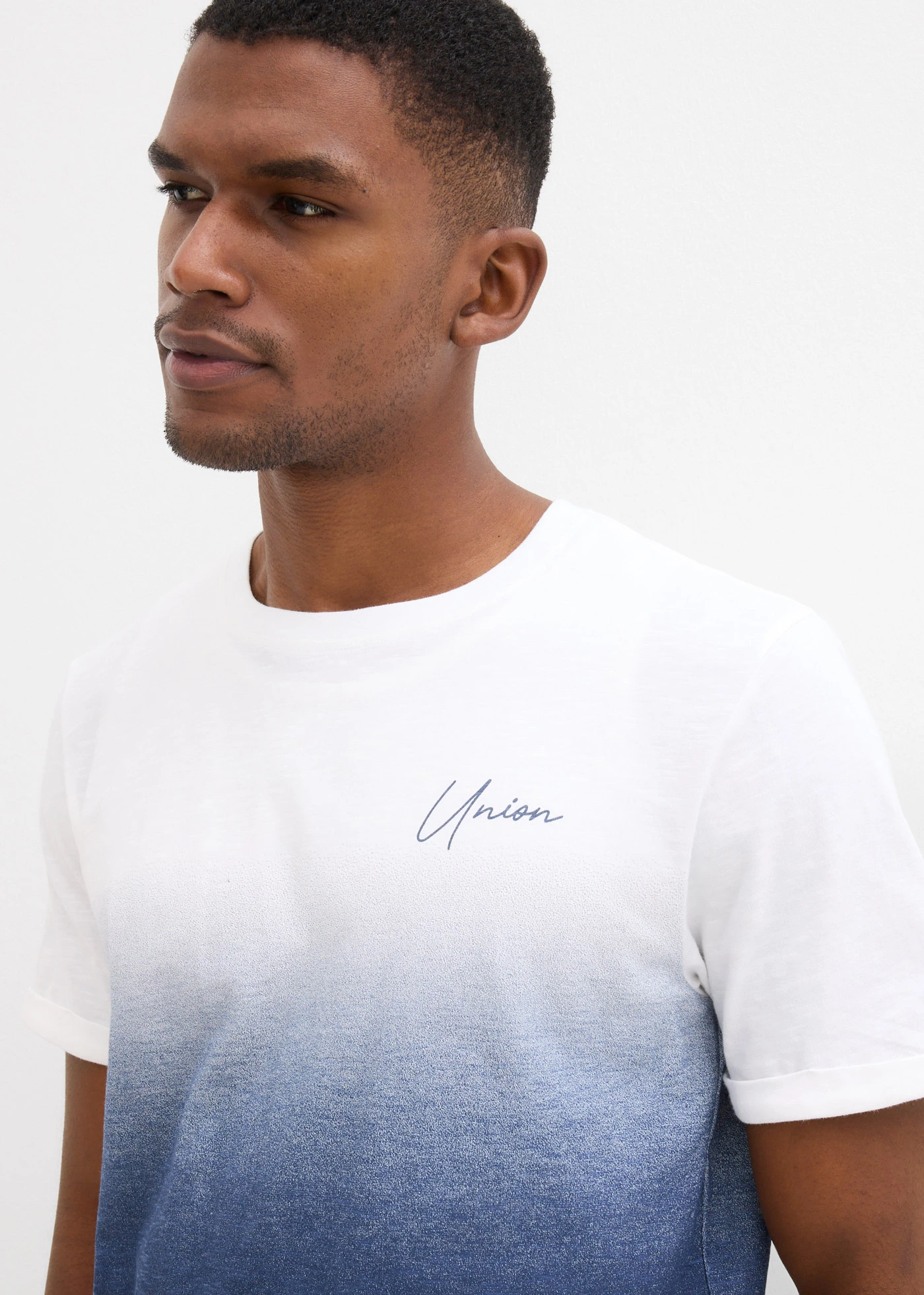 Tričko Slim Fit z čisté bavlny • bílo-tmavě modrá • bonprix obchod