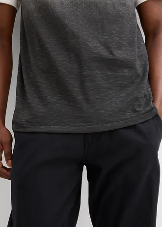 Póló tiszta pamutból, Slim Fit • fekete-fehér • bonprix áruház