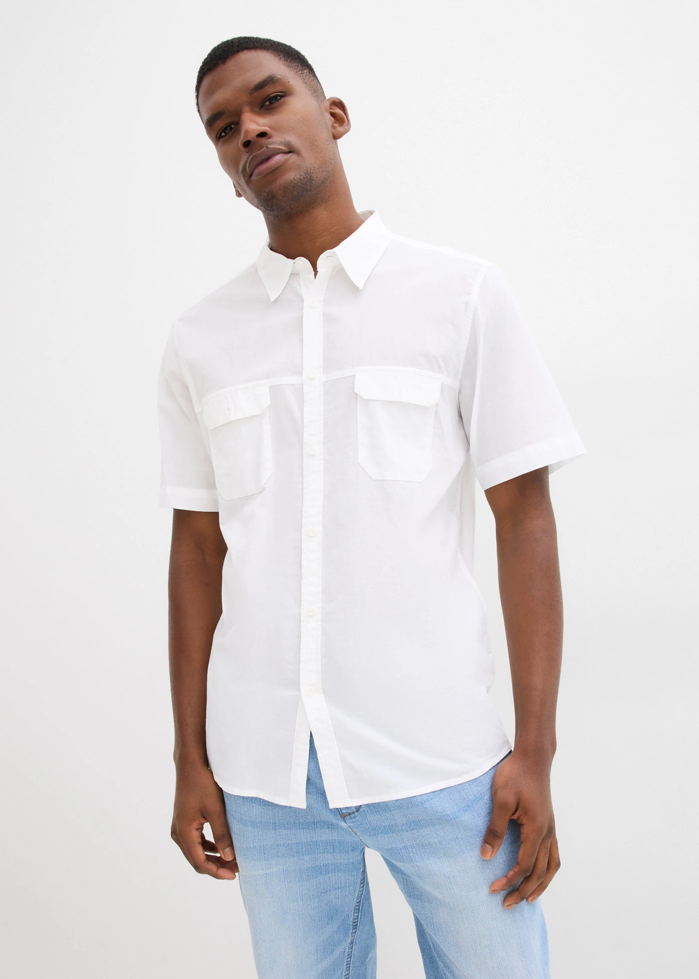 Licht overhemd met korte mouwen • wit • bonprix online shop