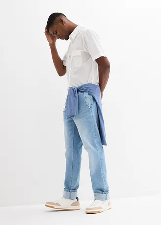 Chemise manches courtes 100% coton, Couleur: blanc