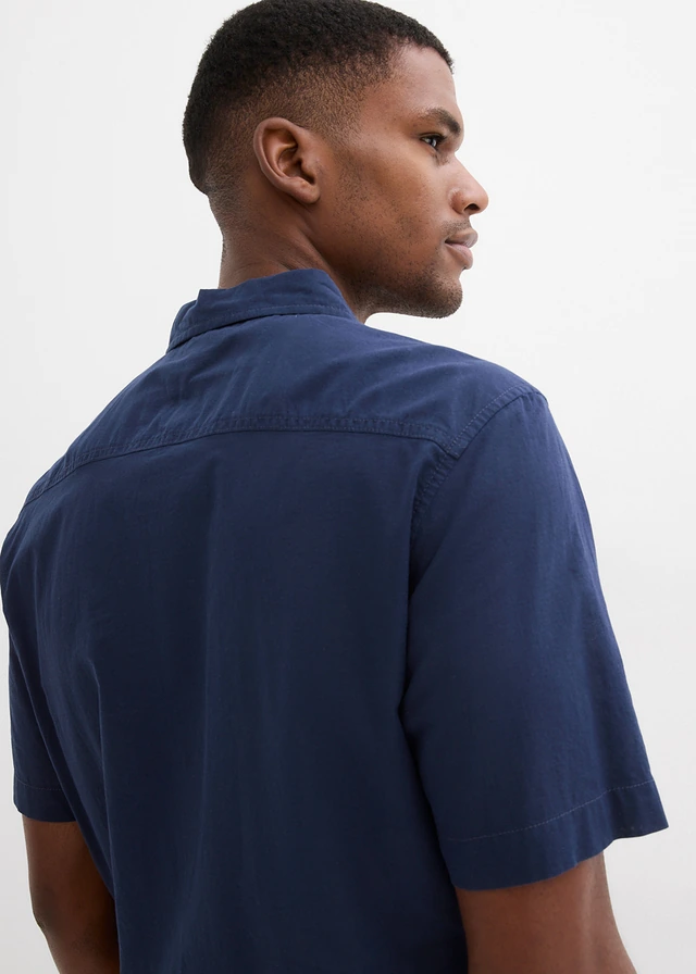 Chemise manches courtes 100% coton • bleu foncé • product-page.page-title-suffix