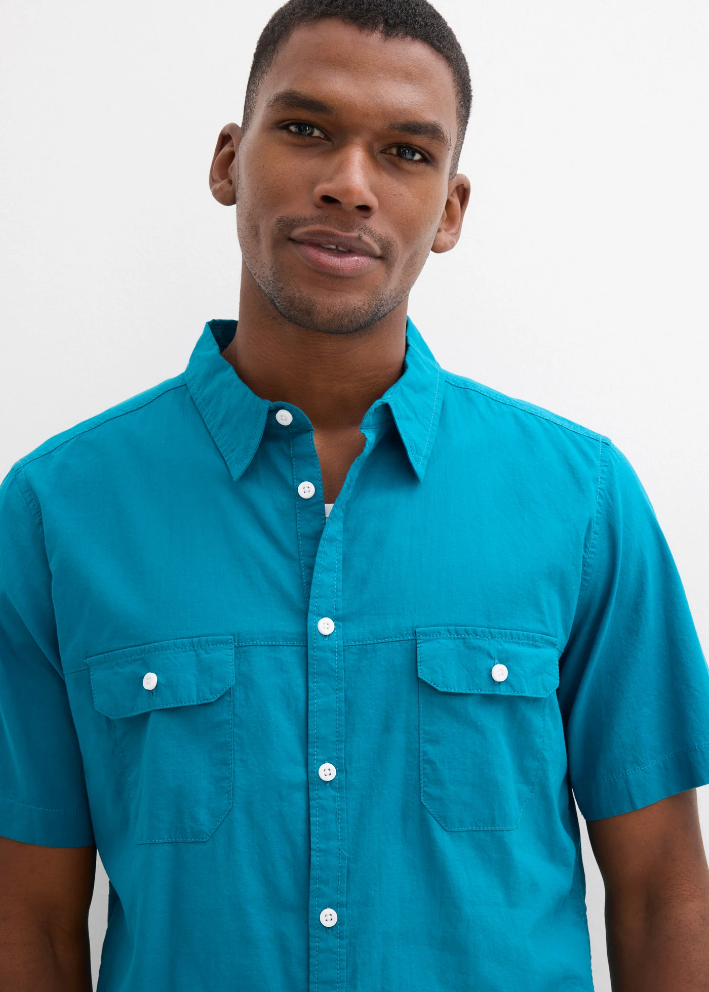 Chemise manches courtes 100% coton • bleu océan • Boutique bonprix