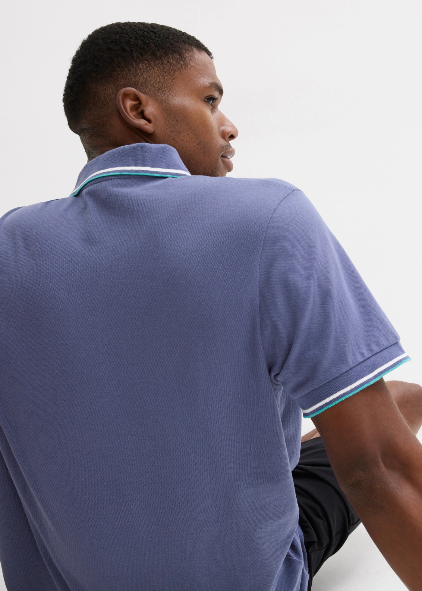 Polo en maille piquée 100% coton • indigo • Boutique bonprix