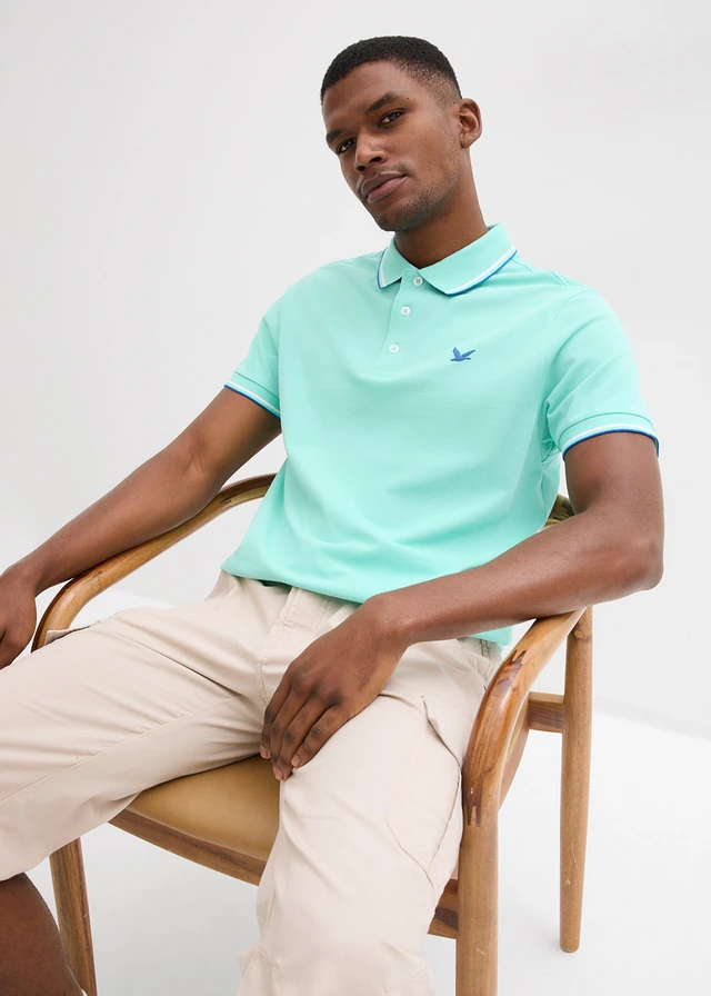 Polo en maille piquée 100% coton • vert menthe • product-page.page-title-suffix