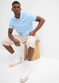 Polo en maille piquée 100% coton • bleu clair • Boutique bonprix