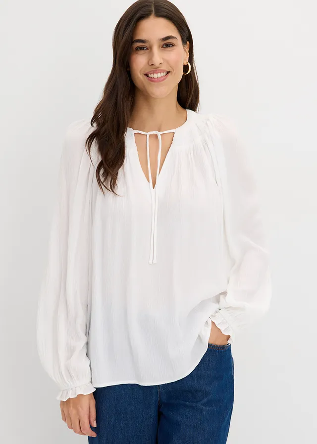 Tuniek van soepele viscose • wit • product-page.page-title-suffix