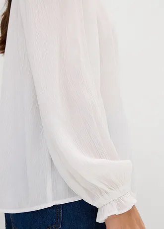 Blouse longue en viscose fluide • blanc • Boutique bonprix