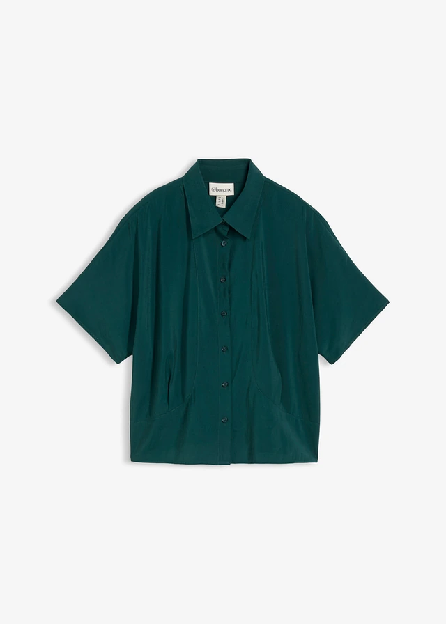 Chemisier à manches chauve-souris • vert profond • Boutique bonprix